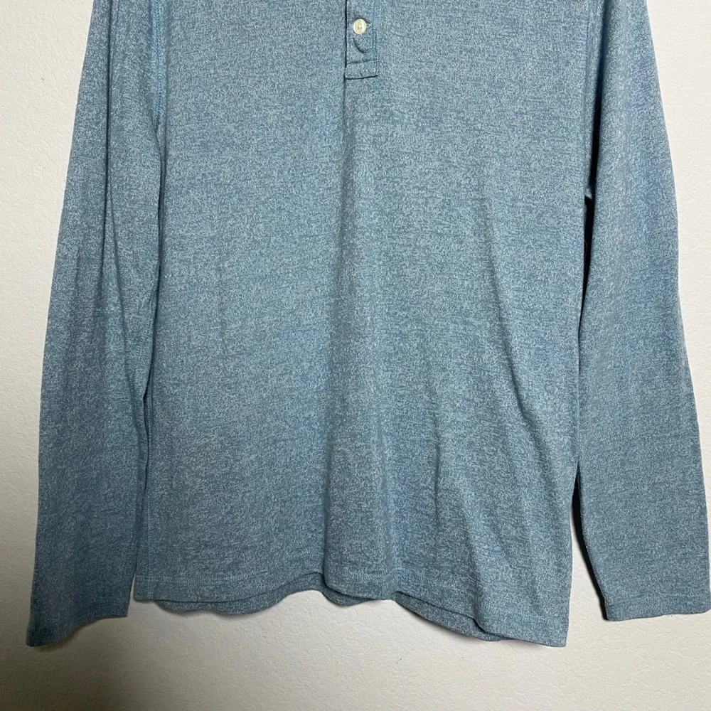 A&F Blue Long Sleeve Henley Mens Large‎ Shirt Timeless Comfort Casual Minimalist